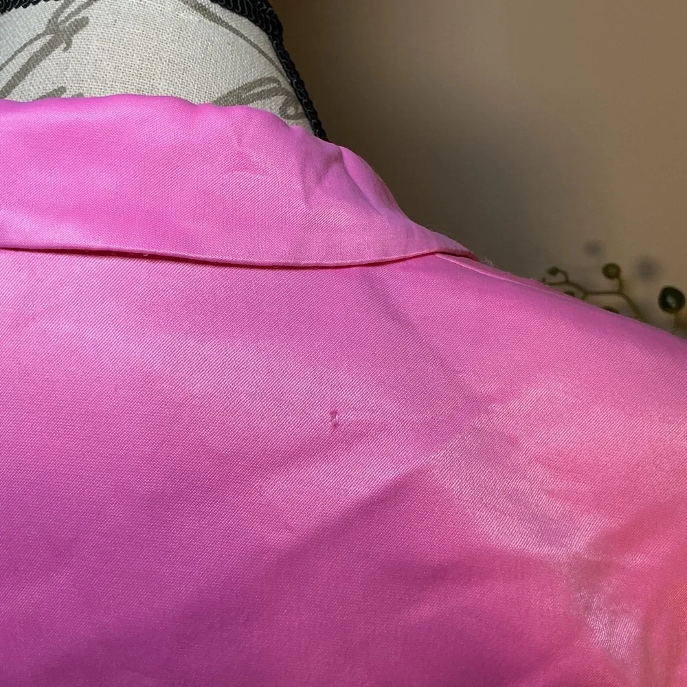 Zara Pink Cropped Blazer with Tie Detail - Picture 8 of 9